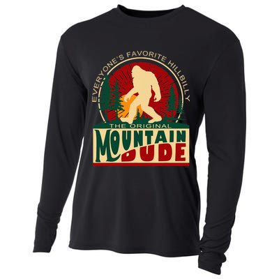 Funny Sasquatch Mountain Dude EveryoneS Favorite Hillbilly Cooling Performance Long Sleeve Crew