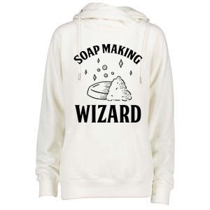 Funny Soap Maker Soap Making Wizard Diy Handmade Crafting Funny Gift Womens Funnel Neck Pullover Hood