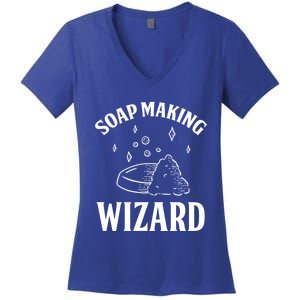 Funny Soap Maker Soap Making Wizard Diy Handmade Crafting Funny Gift Women's V-Neck T-Shirt