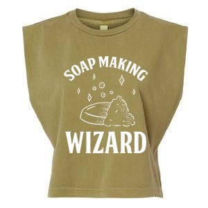 Funny Soap Maker Soap Making Wizard Diy Handmade Crafting Funny Gift Garment-Dyed Women's Muscle Tee