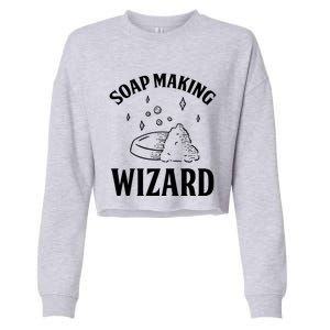 Funny Soap Maker Soap Making Wizard Diy Handmade Crafting Funny Gift Cropped Pullover Crew