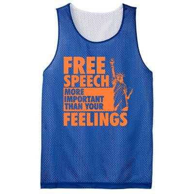 Free Speech More Important Than Your Feelings Meaningful Gift Mesh Reversible Basketball Jersey Tank