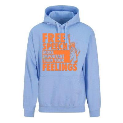 Free Speech More Important Than Your Feelings Meaningful Gift Unisex Surf Hoodie