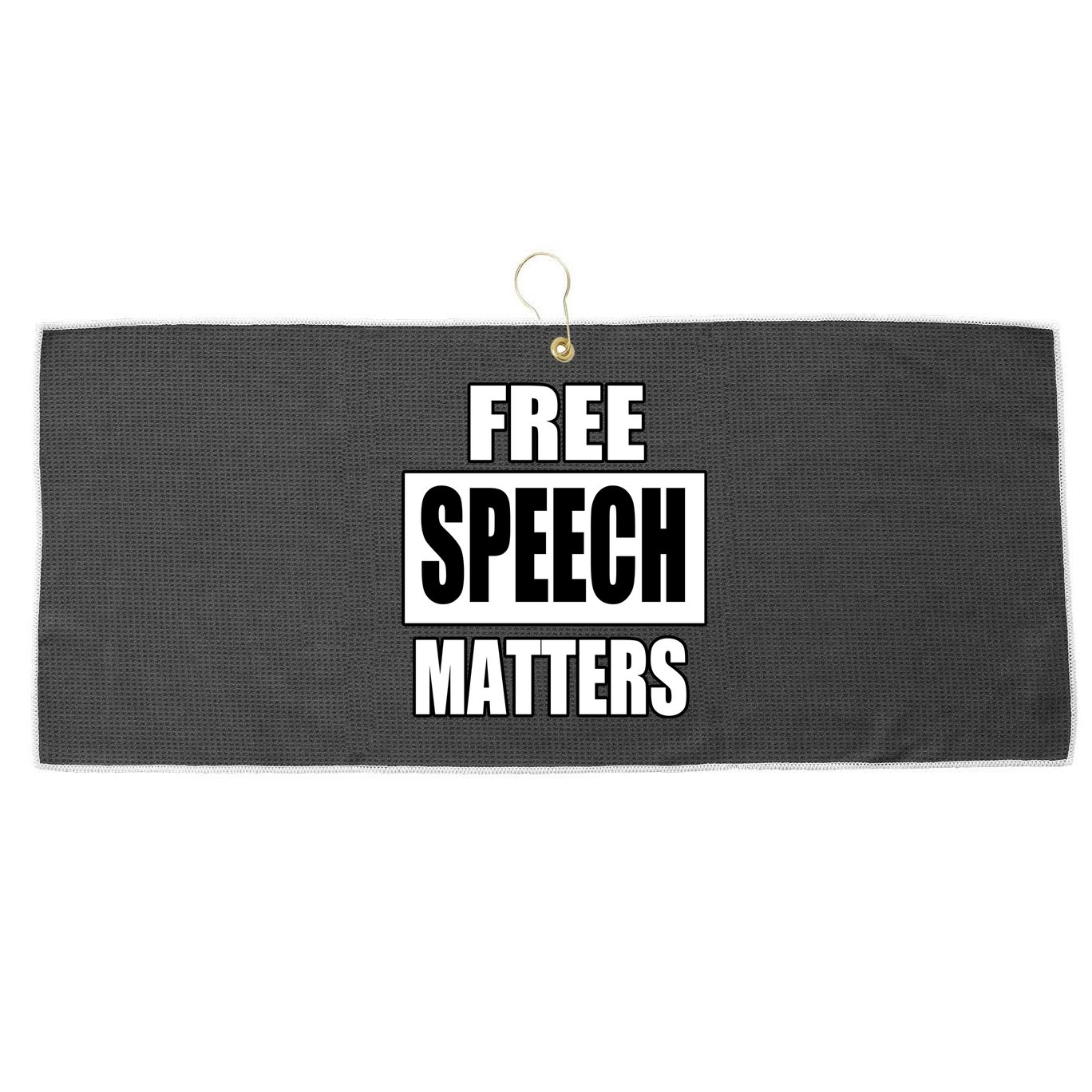 Free Speech Matters Large Microfiber Waffle Golf Towel