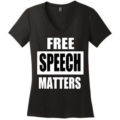 Free Speech Matters Women's V-Neck T-Shirt