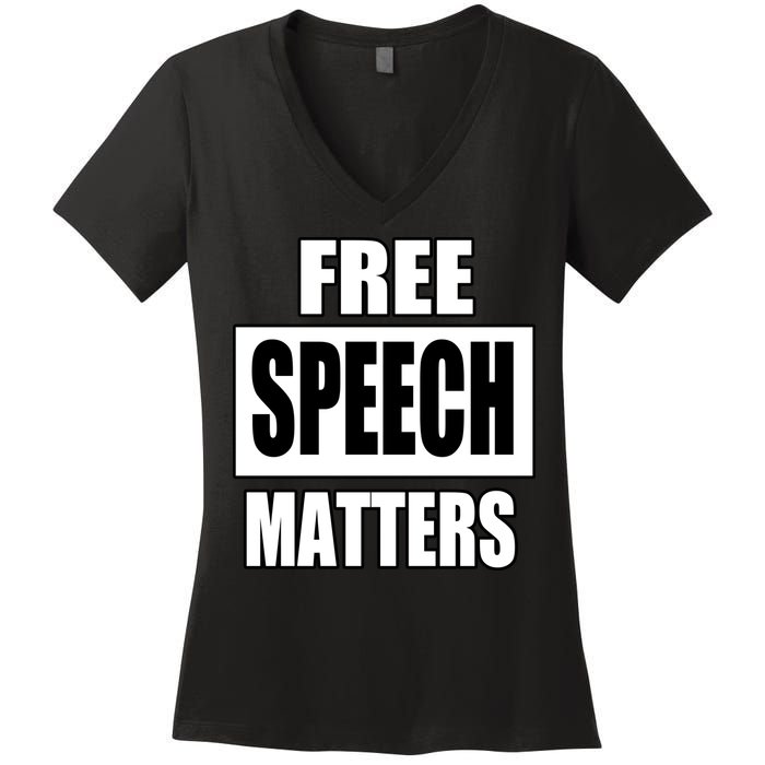 Free Speech Matters Women's V-Neck T-Shirt