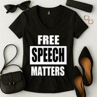 Free Speech Matters Women's V-Neck T-Shirt
