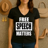Free Speech Matters Women's V-Neck T-Shirt