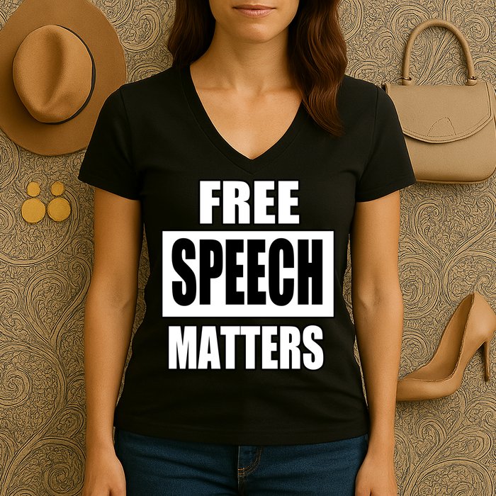 Free Speech Matters Women's V-Neck T-Shirt