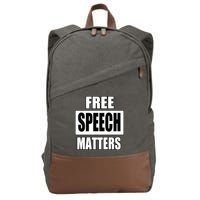 Free Speech Matters Cotton Canvas Backpack