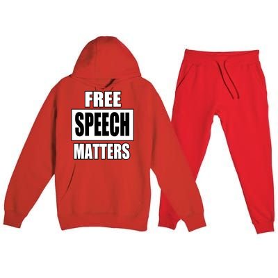 Free Speech Matters Premium Hooded Sweatsuit Set