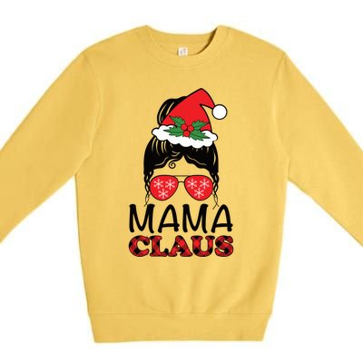 Funny Santa Mama Claus Christmas Matching Family Mom Meaningful Gift Premium Crewneck Sweatshirt