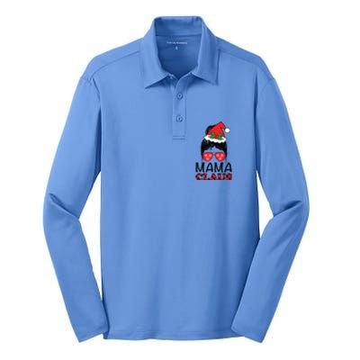 Funny Santa Mama Claus Christmas Matching Family Mom Meaningful Gift Silk Touch Performance Long Sleeve Polo