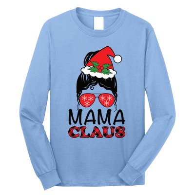 Funny Santa Mama Claus Christmas Matching Family Mom Meaningful Gift Long Sleeve Shirt