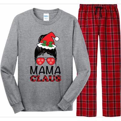 Funny Santa Mama Claus Christmas Matching Family Mom Meaningful Gift Long Sleeve Pajama Set