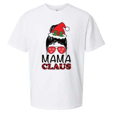 Funny Santa Mama Claus Christmas Matching Family Mom Meaningful Gift Sueded Cloud Jersey T-Shirt