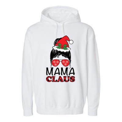 Funny Santa Mama Claus Christmas Matching Family Mom Meaningful Gift Garment-Dyed Fleece Hoodie