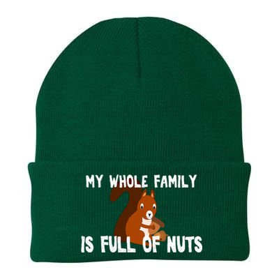 Funny Squirrel My Family Is Full Of Nuts Gift Knit Cap Winter Beanie