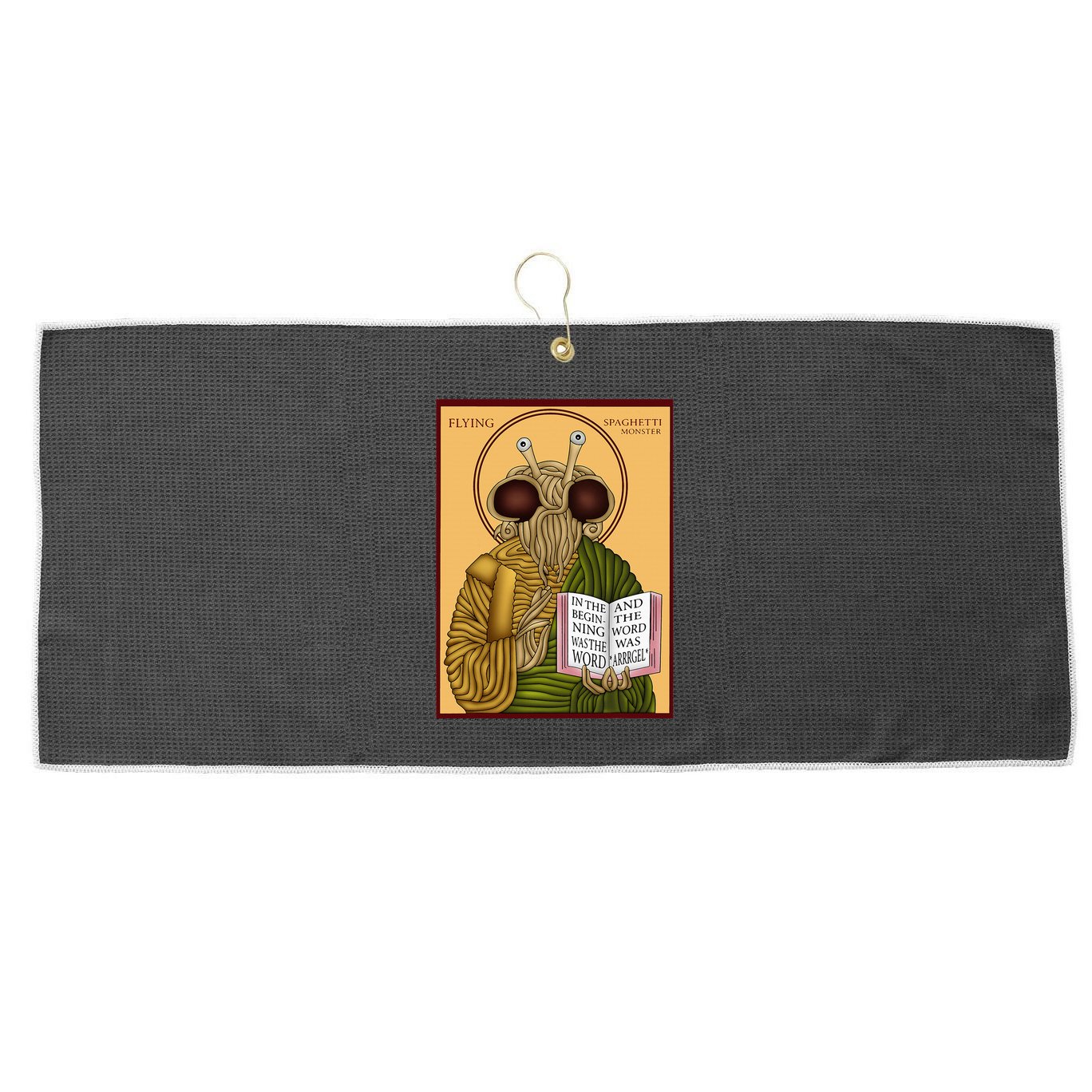 Flying Spaghetti Monster Fsm Pastafarian Large Microfiber Waffle Golf Towel