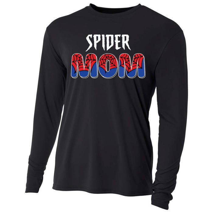 Funny Spider Mom For Women Girl Love Cooling Performance Long Sleeve Crew