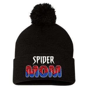 Funny Spider Mom For Women Girl Love Pom Pom 12in Knit Beanie