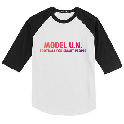 Funny Saying Model U N Gift United Nations Funny Gift Kids Colorblock Raglan Jersey