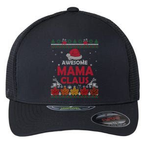 Funny Santa Mama Claus Matching Family Ugly Christmas Gift Meaningful Gift Flexfit Unipanel Trucker Cap