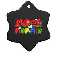 Funny Super Mommio Mothers Day Gamer Ceramic Star Ornament