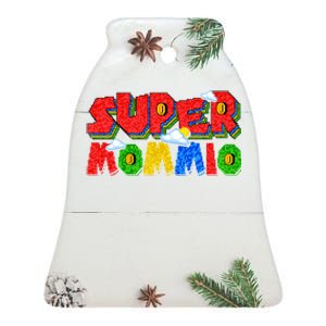 Funny Super Mommio Mothers Day Gamer Ceramic Bell Ornament