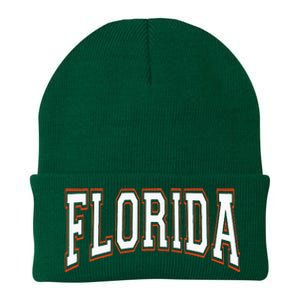 Florida State Map Typography Design Knit Cap Winter Beanie