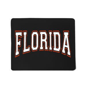 Florida State Map Typography Design Mousepad