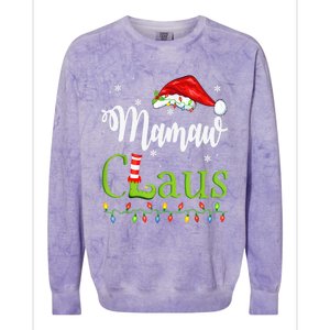 Funny Santa Mamaw Claus Christmas Matching Family Meaningful Gift Colorblast Crewneck Sweatshirt