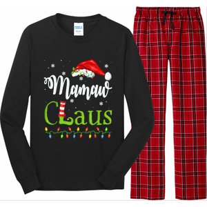 Funny Santa Mamaw Claus Christmas Matching Family Meaningful Gift Long Sleeve Pajama Set