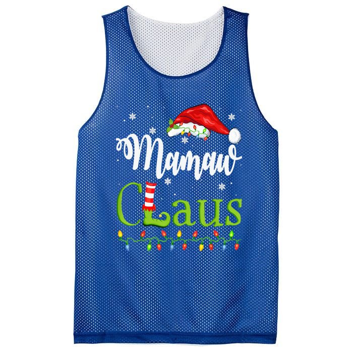 Funny Santa Mamaw Claus Christmas Matching Family Meaningful Gift Mesh Reversible Basketball Jersey Tank