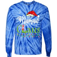 Funny Santa Mamaw Claus Christmas Matching Family Meaningful Gift Tie-Dye Long Sleeve Shirt