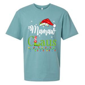 Funny Santa Mamaw Claus Christmas Matching Family Meaningful Gift Sueded Cloud Jersey T-Shirt