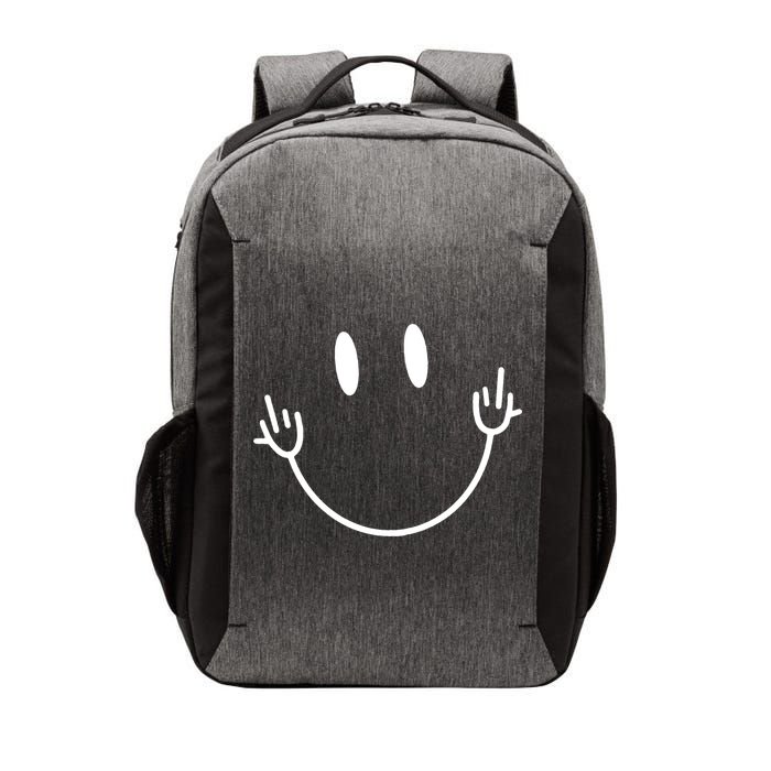 Funny Smiley Middle Finger Smile Face Vector Backpack