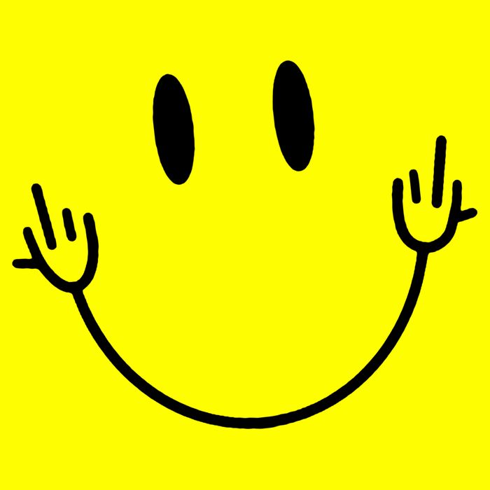 Funny Smiley Middle Finger Smile Face Button