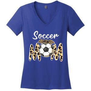 Funny Soccer Mom Us Girls Mother's Day Cute Gift Women's V-Neck T-Shirt