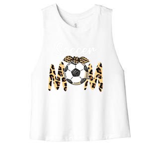 Funny Soccer Mom Us Girls Mother's Day Cute Gift Women's Racerback Cropped Tank