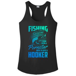 Fishing Saved Me From Becoming A Pornstar Now Hooker Gift Ladies PosiCharge Competitor Racerback Tank