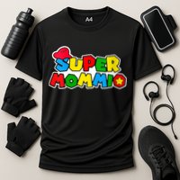 Funny Super Mommio Mother's Day Gamer Cooling Performance Crew T-Shirt