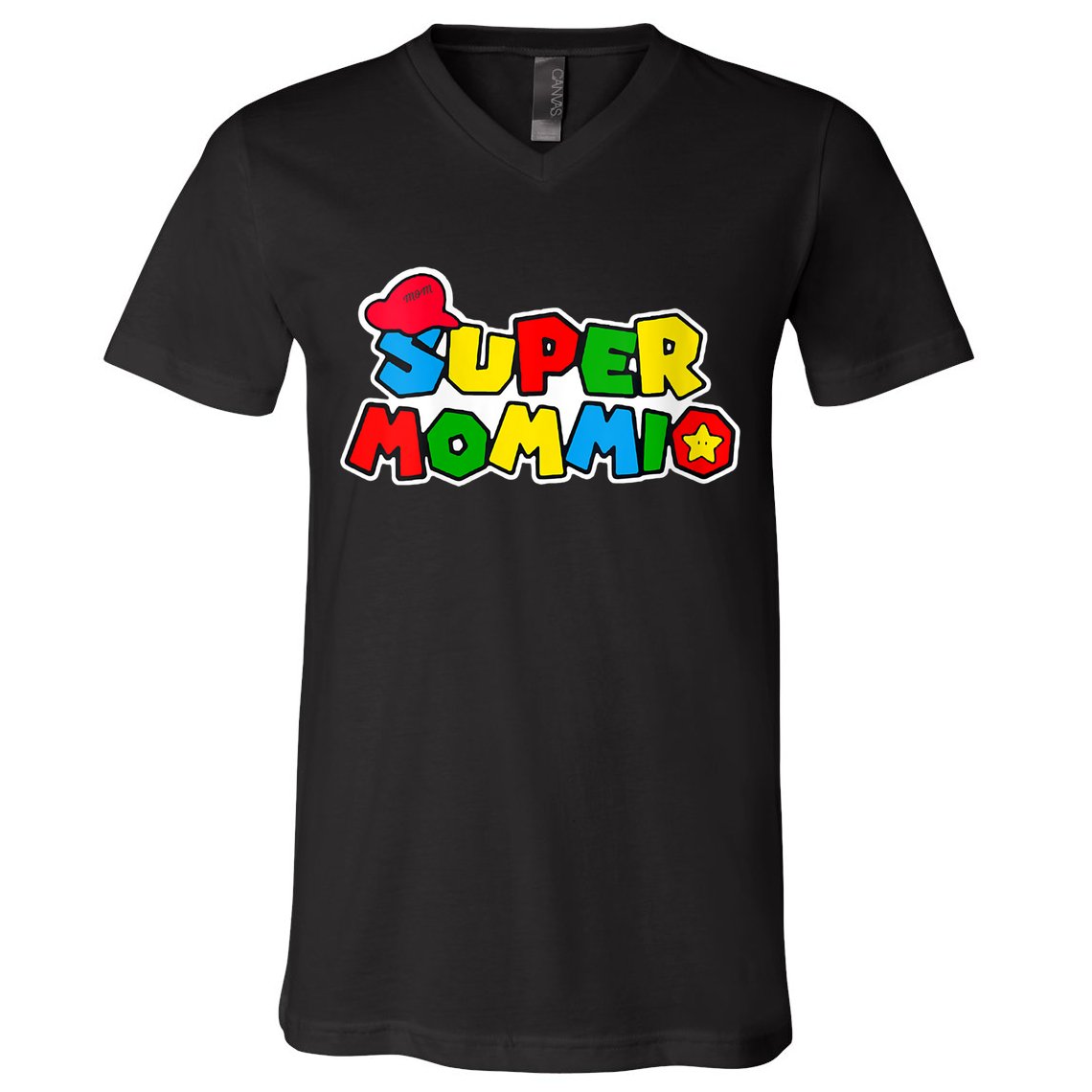Funny Super Mommio Mother's Day Gamer V-Neck T-Shirt