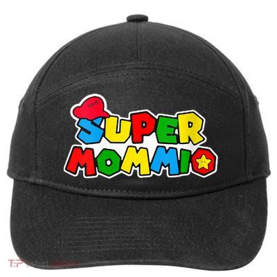 Funny Super Mommio Mother's Day Gamer 7-Panel Snapback Hat