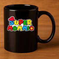 Funny Super Mommio Mother's Day Gamer 11oz C Handle Ceramic Mug