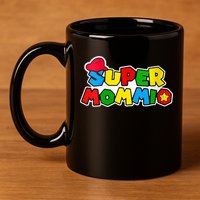 Funny Super Mommio Mother's Day Gamer 11oz C Handle Ceramic Mug
