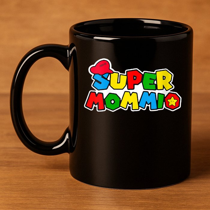 Funny Super Mommio Mother's Day Gamer 11oz C Handle Ceramic Mug