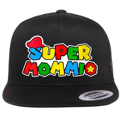 Funny Super Mommio Mother's Day Gamer Flatbill Hat