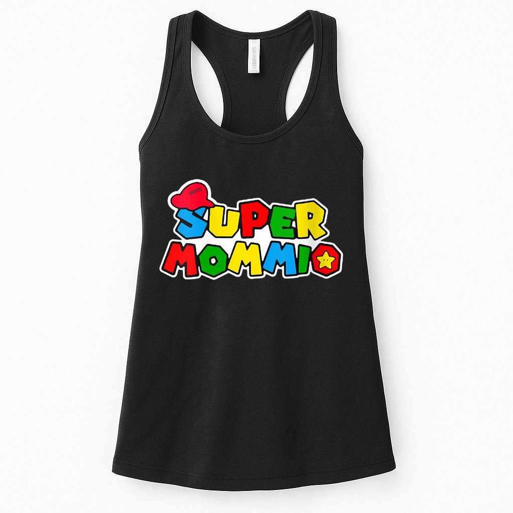 Funny Super Mommio Mother's Day Gamer Womens Tank Top