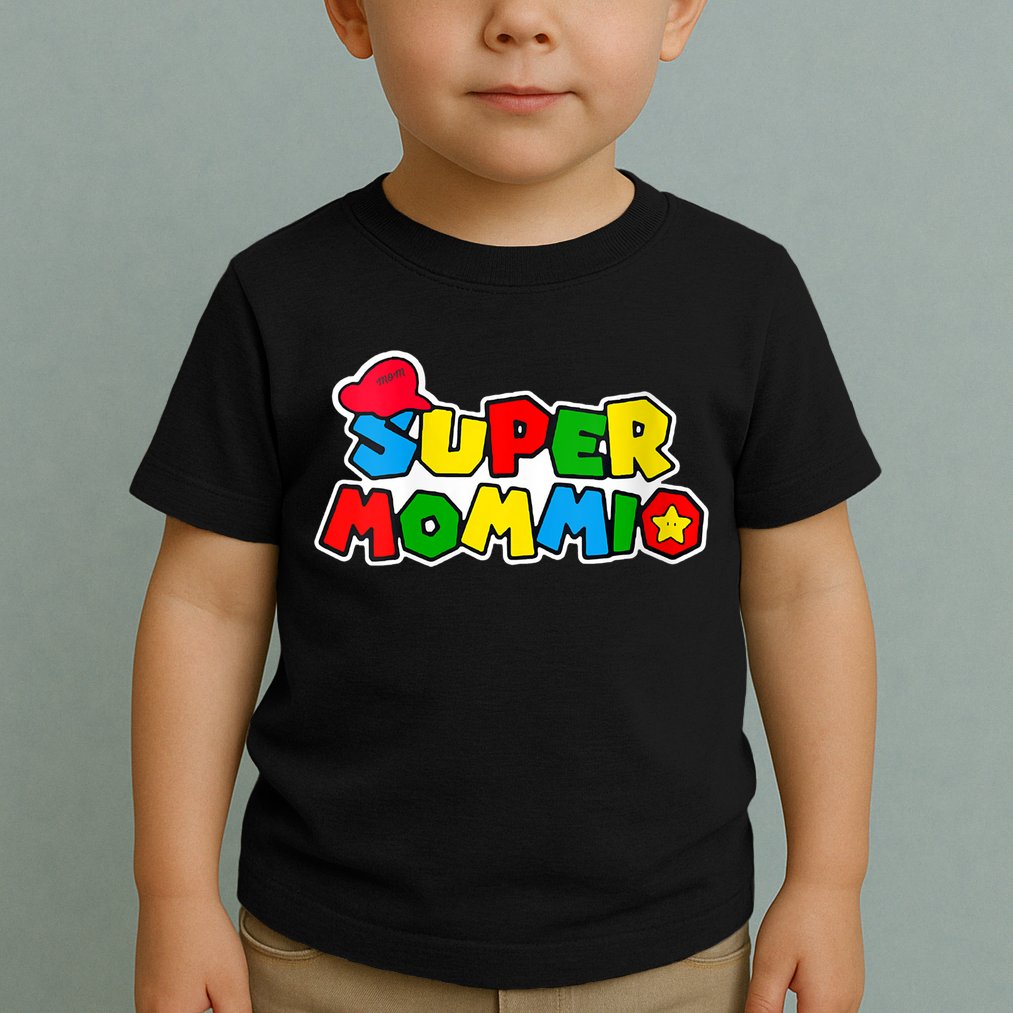 Funny Super Mommio Mother's Day Gamer Toddler T-Shirt
